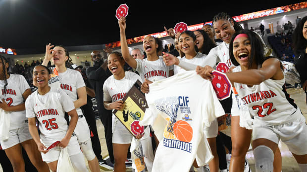 Etiwanda vs. Sierra Canyon in the CIF Southern Section Open Division girls basketball final at Cal Baptist University on Friday, Feb. 23, 2024.